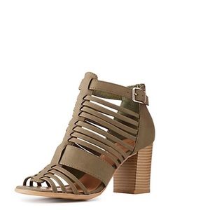 Charlotte Russe: Qupid Caged Peep Toe Booties